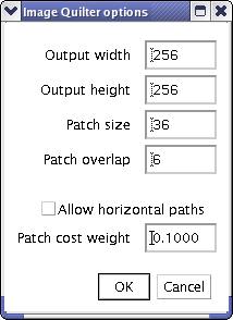 Image Quilter Options