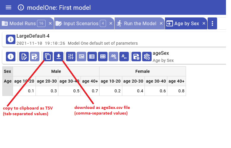 OpenM++ UI: download parameter