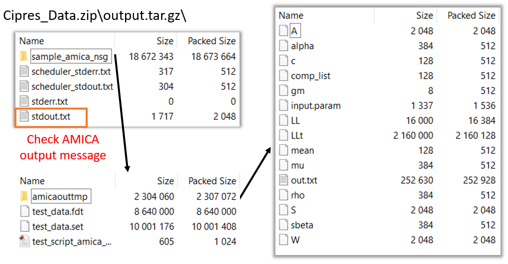 600px|Sample output files