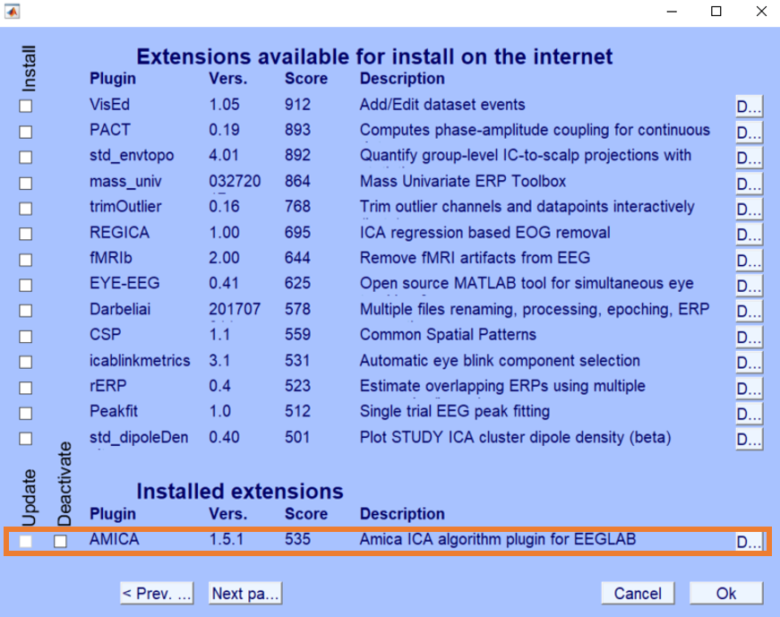 300px|thumb|right|upright=3|Manage EEGLAB extensions --> Data processing extensions