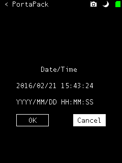 PortaPack date/time setup